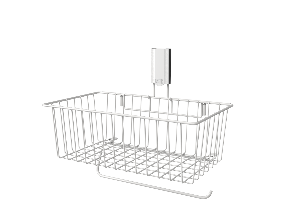Gator Utility Basket with Towel Bar - 15kg Capacity White