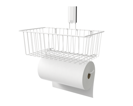 Gator Utility Basket with Towel Bar - 15kg Capacity White