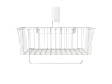 Gator Utility Basket with Towel Bar - 15kg Capacity White